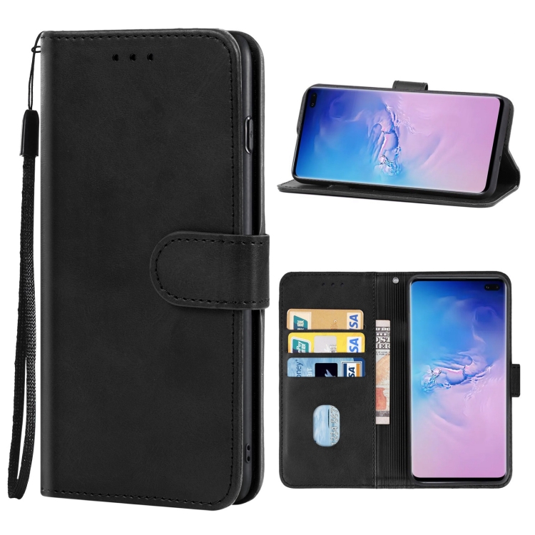 

For Samsung Galaxy S10 Plus Leather Phone Case(Black)