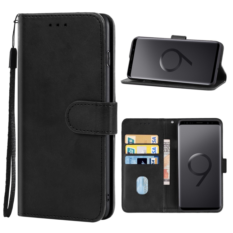 

For Samsung Galaxy S9 Plus Leather Phone Case(Black)