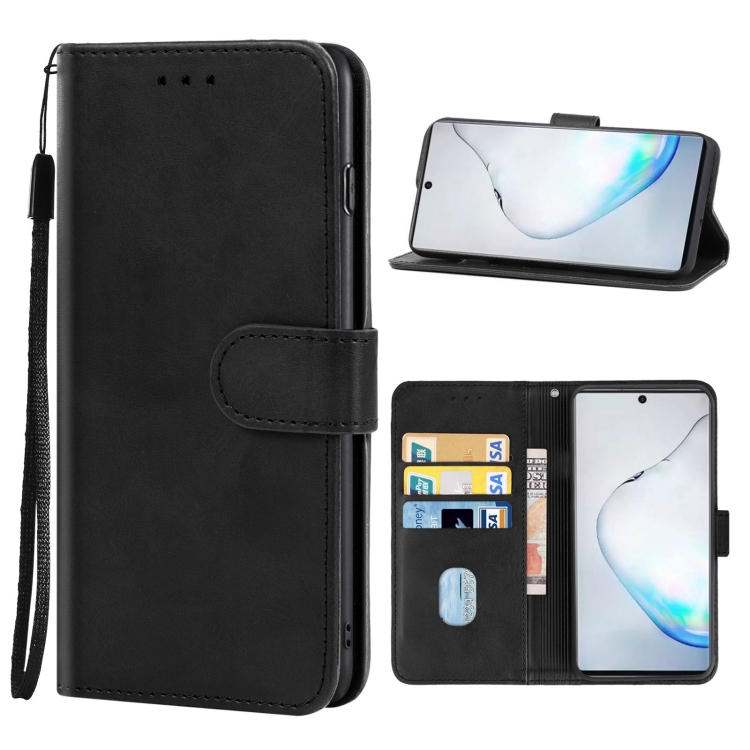 

For Samsung Galaxy Note10 Plus Leather Phone Case(Black)