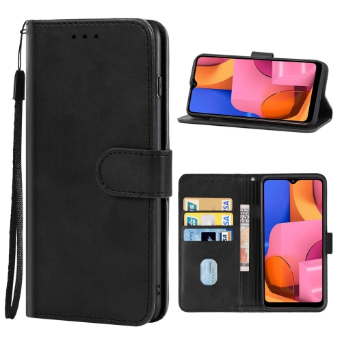 

For Samsung Galaxy A20s Leather Phone Case(Black)