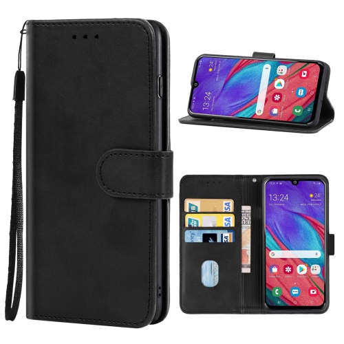 

For Samsung Galaxy A40 Leather Phone Case(Black)