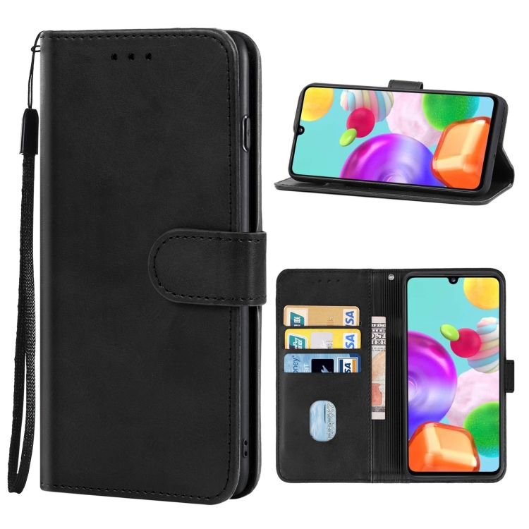 

For Samsung Galaxy A41 EU Version Leather Phone Case(Black)