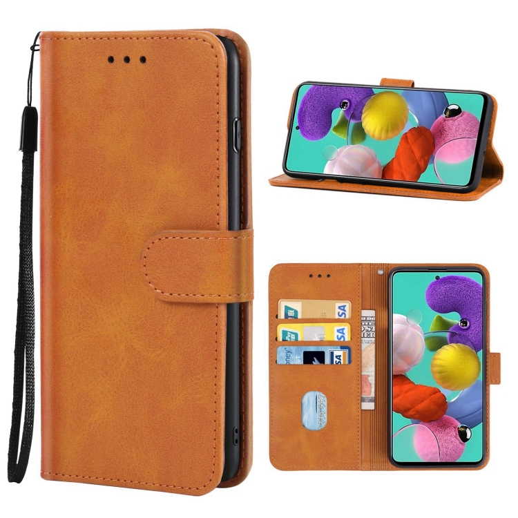 

For Samsung Galaxy A51 5G Leather Phone Case(Brown)