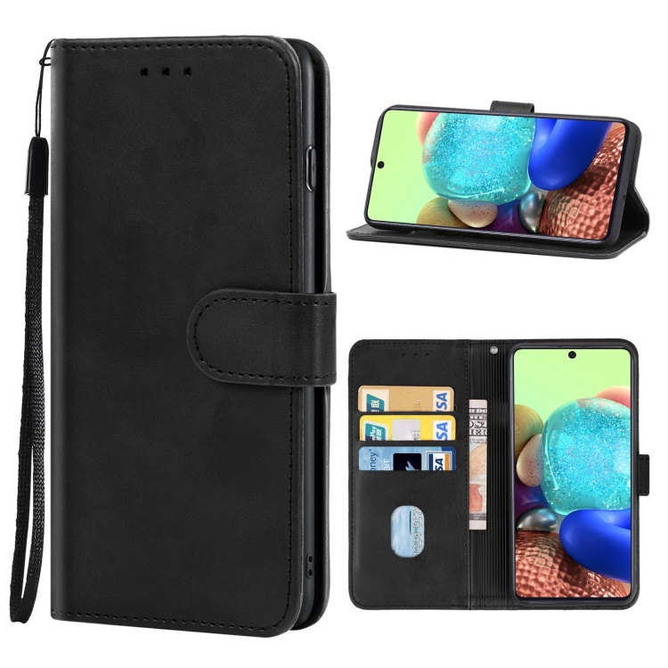 

For Samsung Galaxy A71 5G Leather Phone Case(Black)
