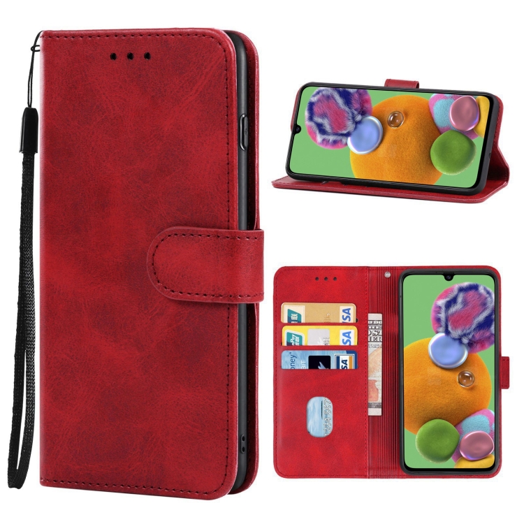 

For Samsung Galaxy A90 5G Leather Phone Case(Red)