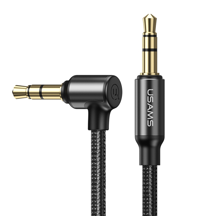 

USAMS US-SJ557 3.5mm to 3.5mm Right-angle Audio Cable(Black)