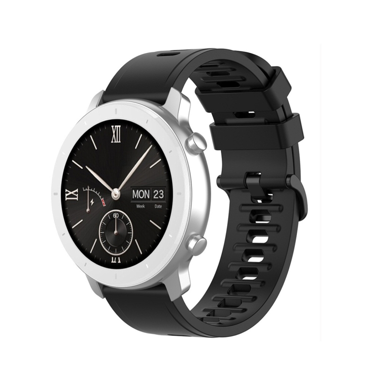 

For Amazfit GTR Silicone Smart Watch Watch Band, Size:20mm(Black)