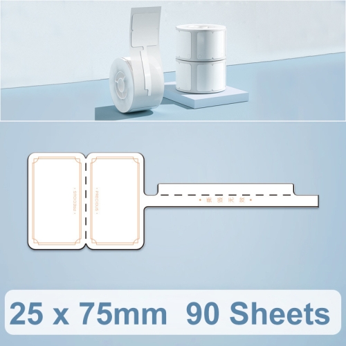 Papier d'étiquette d'impression thermique de 25 x 75mm à 90 feuilles pour  Niimbot D101 /