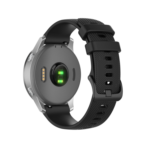 

For Garmin Silicone Smart Watch Watch Band, Size:20mm Universal(Black)