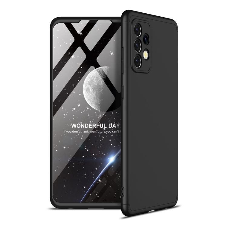 

For Samsung Galaxy A52 5G / 4G GKK Three Stage Splicing Full Coverage PC Phone Case(Black)
