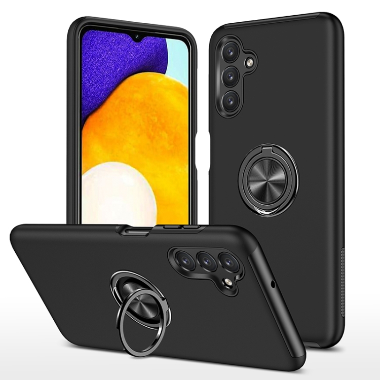

For Samsung Galaxy A13 5G PC + TPU Magnetic Phone Case with Invisible Ring Holder(Black)
