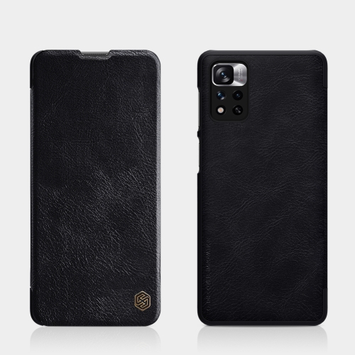 

For Xiaomi Redmi Note 11 Pro China / 11 Pro+ Global / Mi 11i / 11i 5G NILLKIN QIN Series Crazy Horse Texture Leather Case(Black)