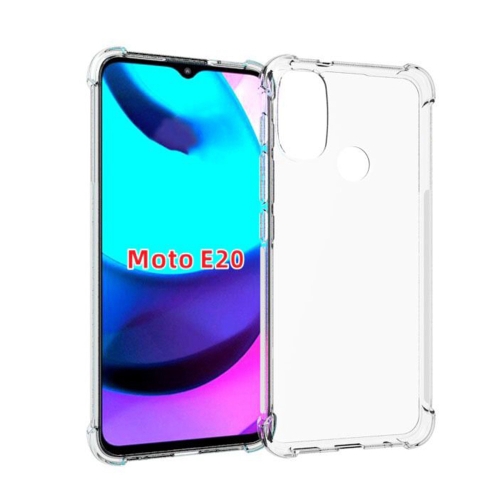 

For Motorola Moto E20 / E30 / E40 Shockproof Non-slip Thickening TPU Phone Case(Transparent)