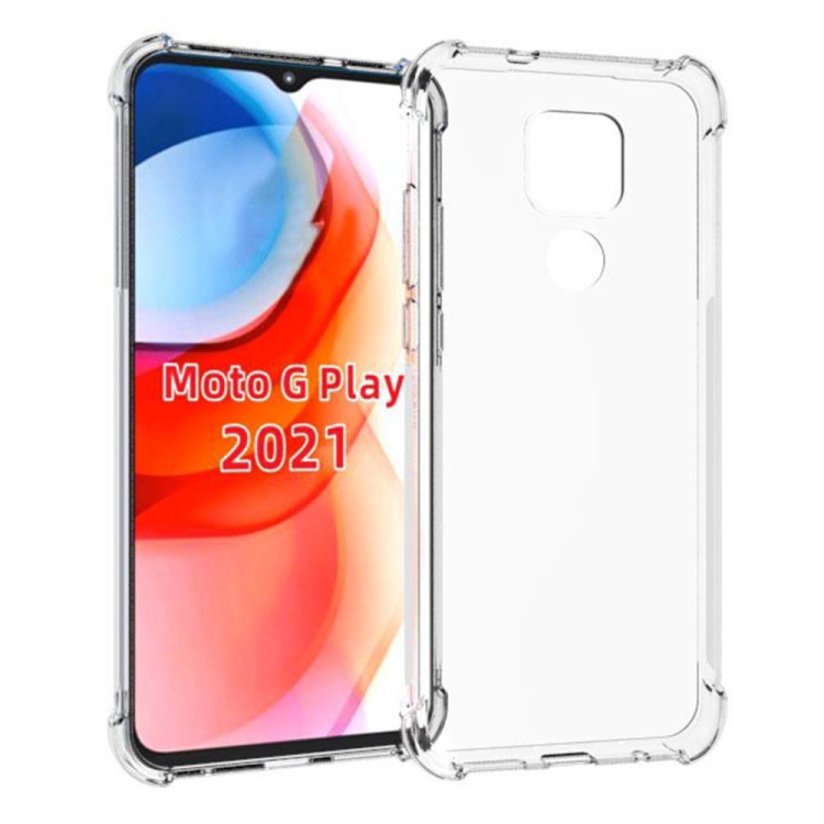 

For Motorola Moto G Play 2021 Shockproof Non-slip Thickening TPU Phone Case(Transparent)