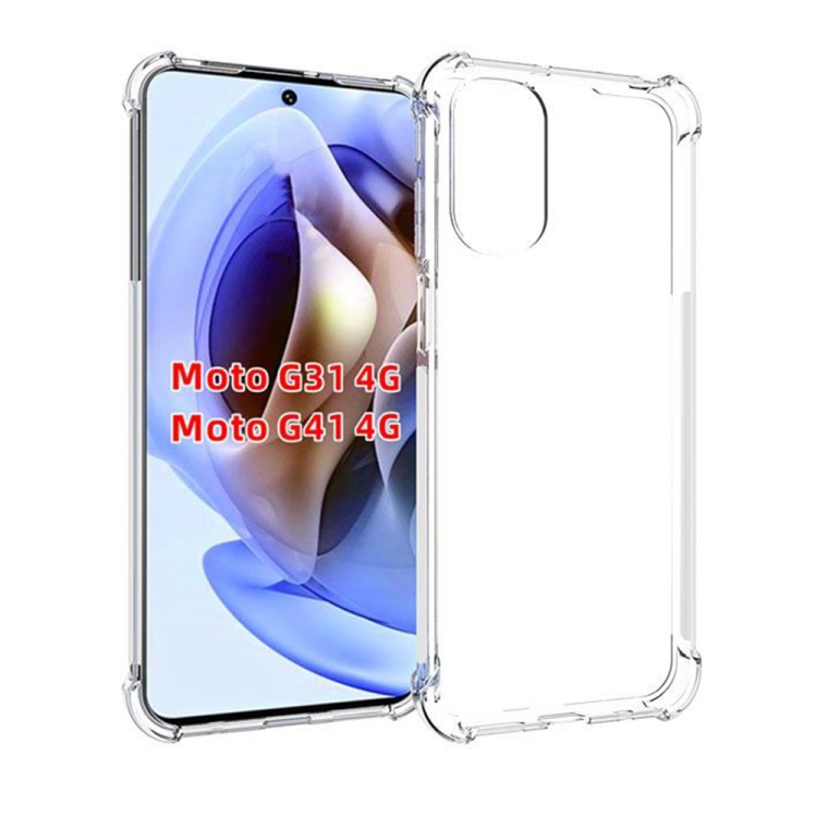 

For Motorola Moto G31 Shockproof Non-slip Thickening TPU Phone Case(Transparent)