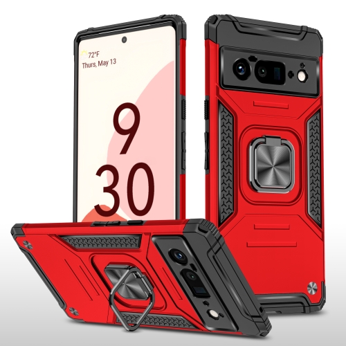 

For Google Pixel 6 Pro Magnetic Ring Holder Armor Phone Case(Red)