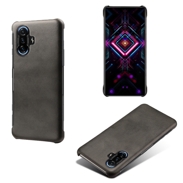 

For Xiaomi Redmi K40 Gaming Calf Texture PC + PU Phone Case(Black)