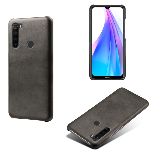 

For Xiaomi Redmi Note 8T Calf Texture PC + PU Phone Case(Black)