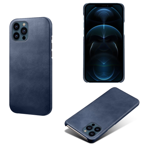 

Calf Texture PC + PU Phone Case For iPhone 13 Pro Max(Blue)
