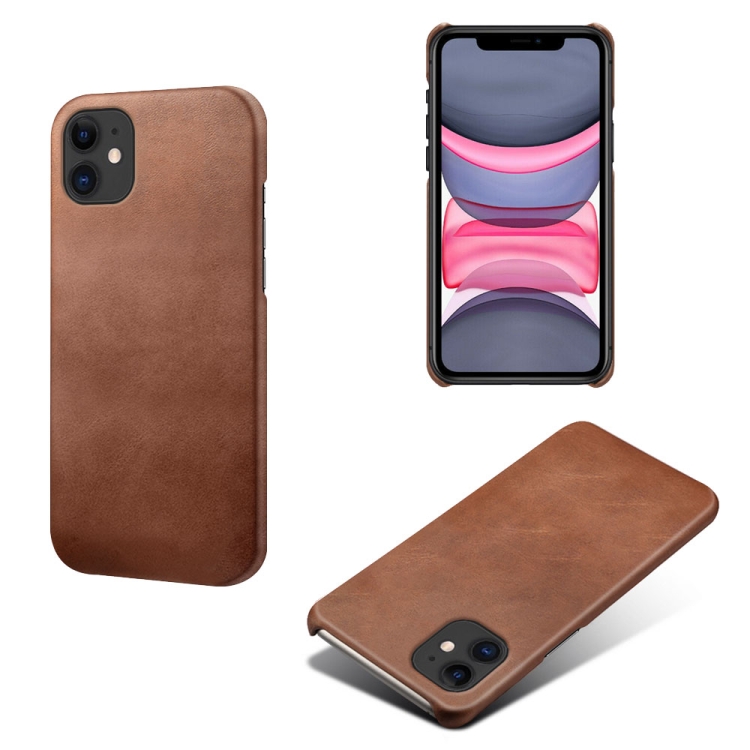 

Calf Texture PC + PU Phone Case For iPhone 11(Brown)