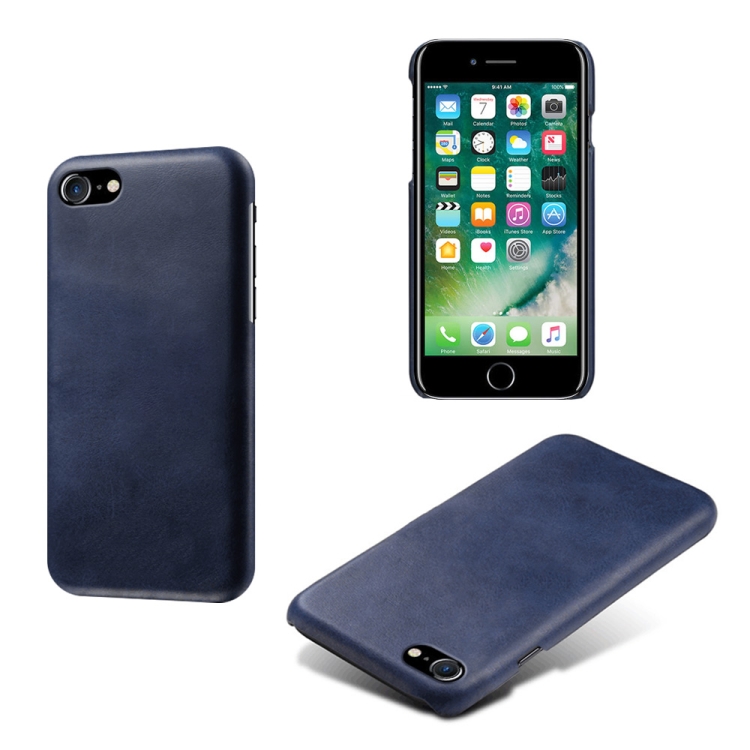 

Calf Texture PC + PU Phone Case For iPhone SE 2022 / SE 2020 / 8 / 7(Blue)