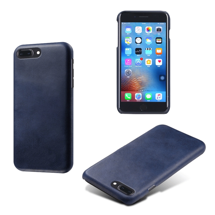 

Calf Texture PC + PU Phone Case For iPhone 8 Plus & 7 Plus(Blue)