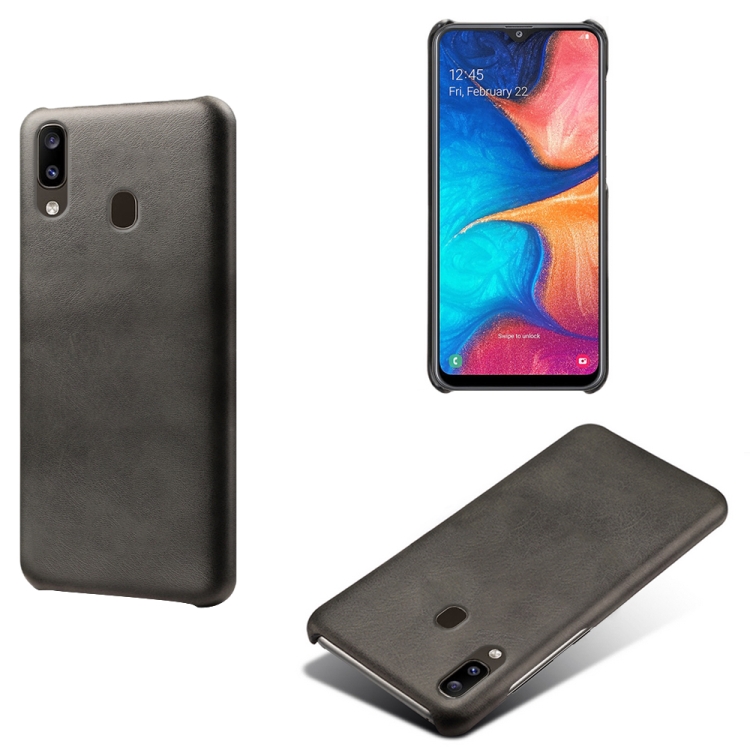 

Calf Texture PC + PU Phone Case For Samsung Galaxy A20e(Black)