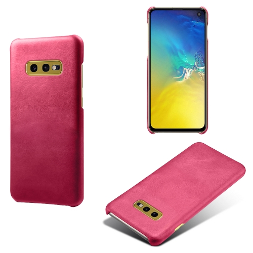 

For Samsung Galaxy S10e Calf Texture PC + PU Phone Case(Rose Red)