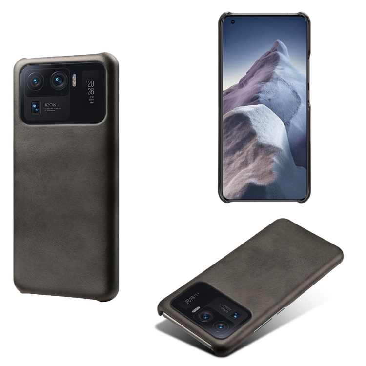 

For Xiaomi Mi 11 Ultra Calf Texture PC + PU Phone Case(Black)