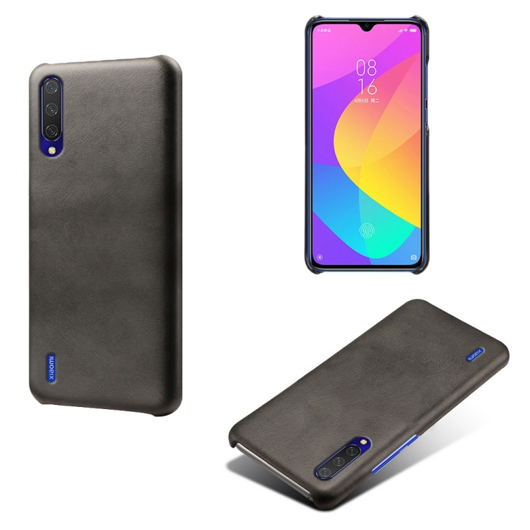

For Xiaomi Mi CC9 / Mi 9 Lite Calf Texture PC + PU Phone Case(Black)