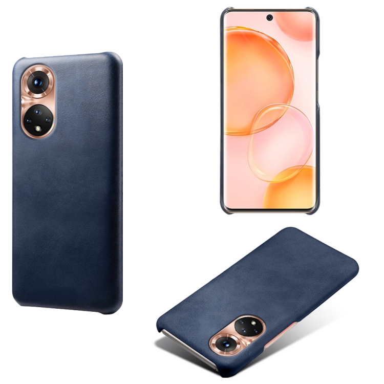 

For Honor 50 Calf Texture PC + PU Phone Case(Blue)
