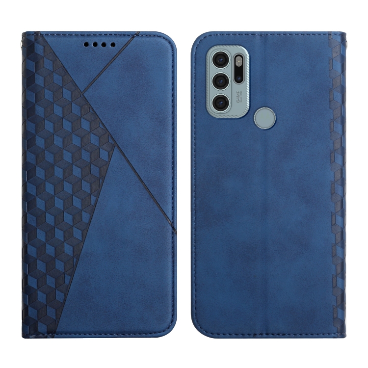 

For Motorola Moto G60S Skin Feel Magnetic Leather Phone Case(Blue)