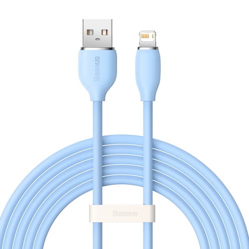 

Baseus CAGD000103 Jelly Series 2.4A USB to 8 Pin Liquid Silicone Fast Charging Data Cable, Cable Length:2m(Blue)