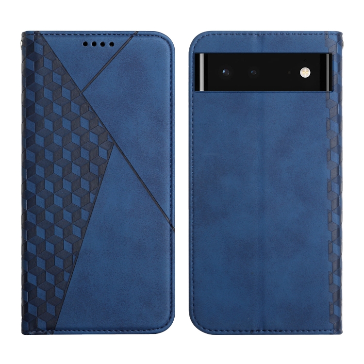 

For Google Pixel 6 Skin Feel Magnetic Leather Phone Case(Blue)