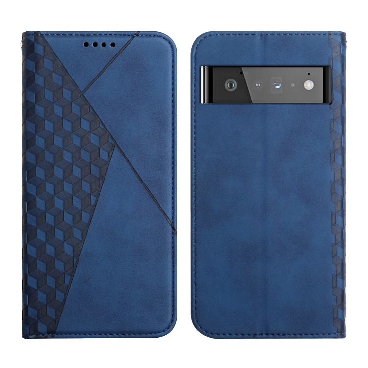 

For Google Pixel 6 Pro Skin Feel Magnetic Leather Phone Case(Blue)