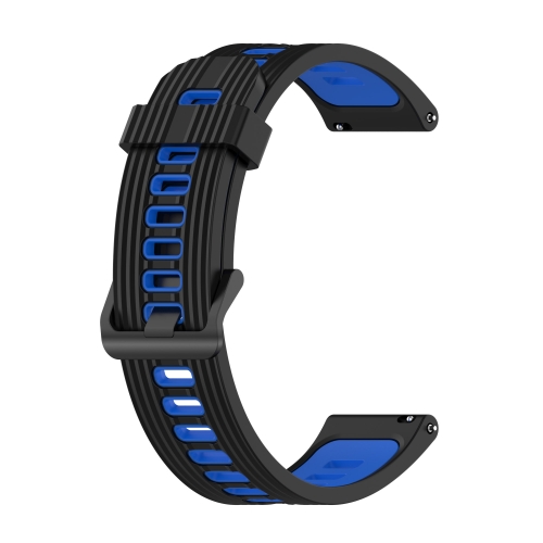 Para Amazfit GTR 3/GTR 3 PRO/GTR 2 22 mm de banda de reloj de silicona de  dos colores (azul negro)