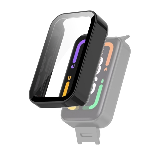 

For Xiaomi Redmi Smart Band Pro PC + Tempered Glass Watch Protective Case(Black)