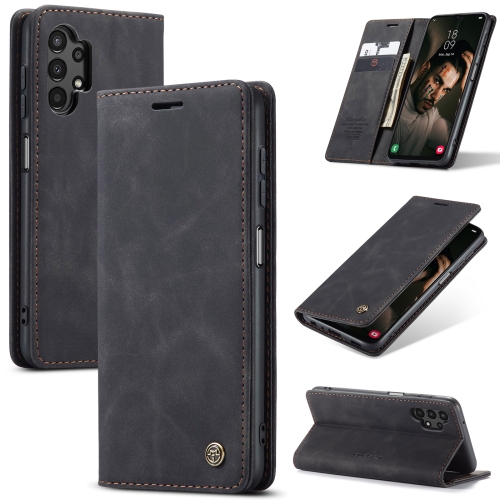 For Samsung Galaxy A13 5G CaseMe 013 Multifunctional Horizontal Flip Leather Phone Case(Black)