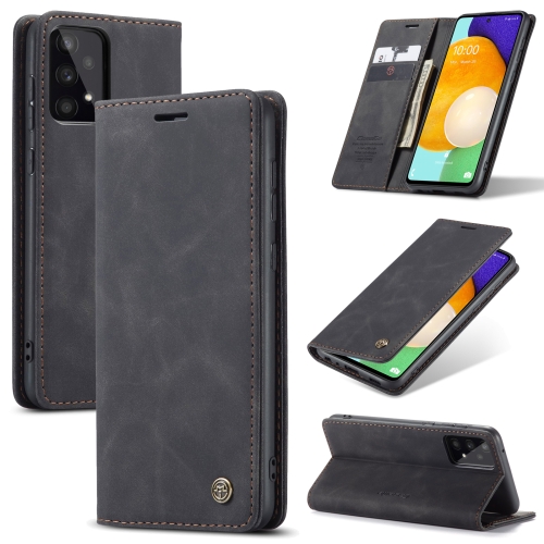 For Samsung Galaxy A53 5G CaseMe 013 Multifunctional Horizontal Flip Leather Phone Case(Black)