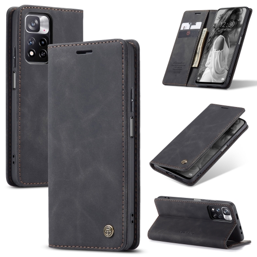 For Xiaomi Redmi Note 11 Pro 5G / Redmi Note 11 Pro+ 5G CaseMe 013 Multifunctional Horizontal Flip Leather Phone Case(Black)