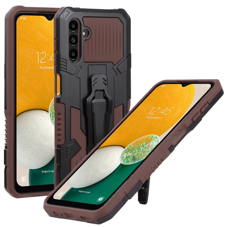

For Samsung Galaxy A13 5G Armor Warrior Shockproof PC + TPU Phone Case(Brown)