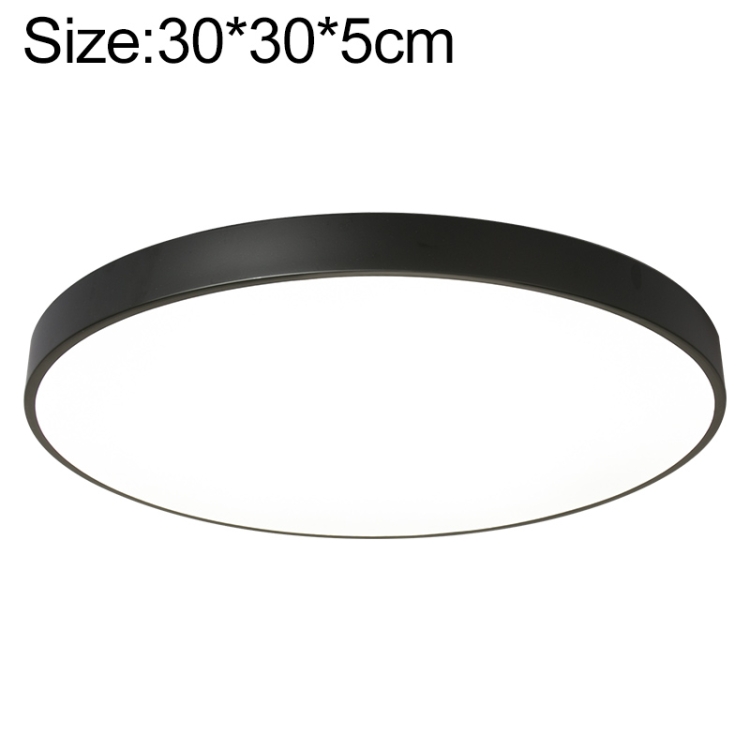 

Macaron LED Round Ceiling Lamp, 3-Colors Light, Size:30cm(Black)