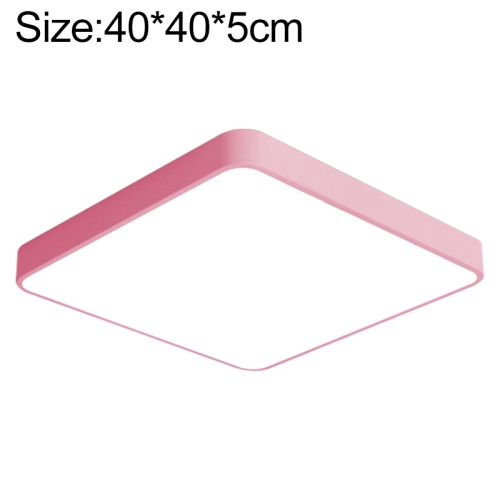 

Macaron LED Square Ceiling Lamp, 3-Colors Light, Size:40cm(Pink)