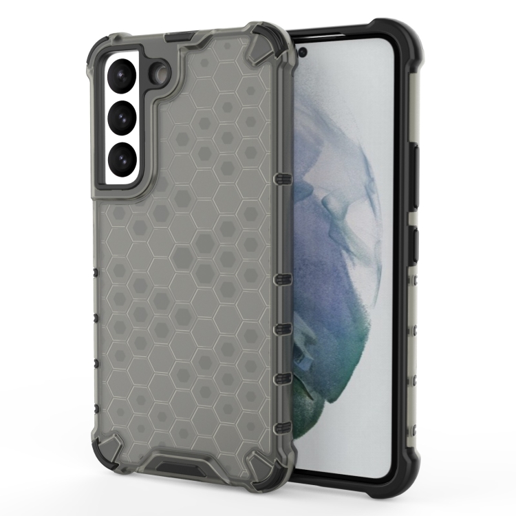 

For Samsung Galaxy S22 5G Honeycomb PC + TPU Phone Case(Black)
