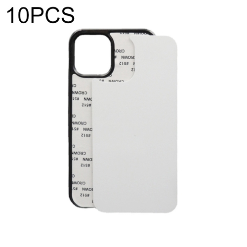 

For iPhone 13 Pro 10 PCS 2D Blank Sublimation Phone Case (Black)