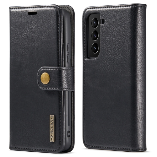 

For Samsung Galaxy S22+ 5G DG.MING Crazy Horse Texture Detachable Magnetic Leather Phone Case(Black)