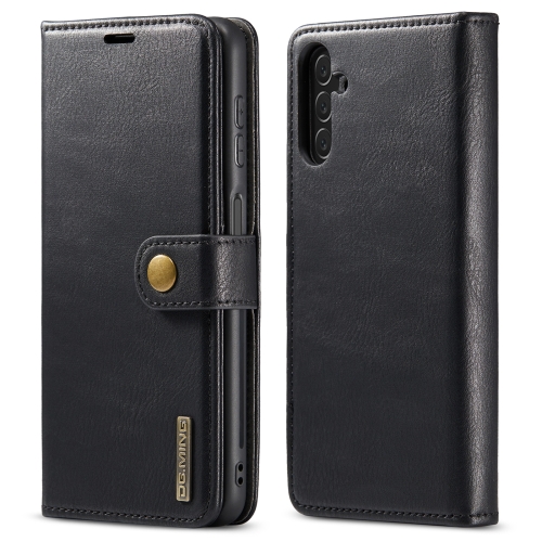 

For Samsung Galaxy A13 5G DG.MING Crazy Horse Texture Detachable Magnetic Leather Phone Case(Black)