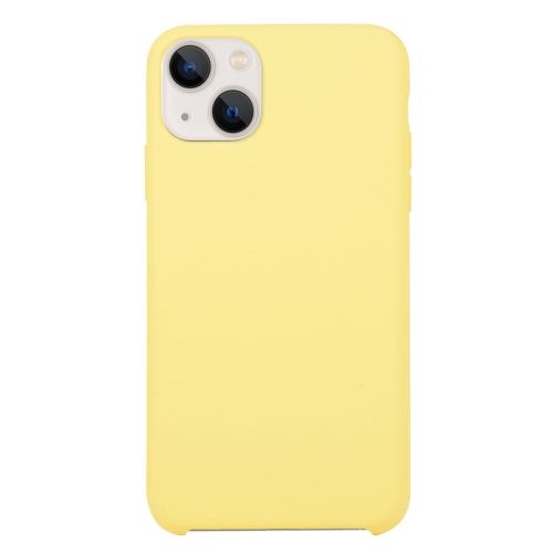 

For iPhone 13 mini Solid Silicone Phone Case (Yellow)