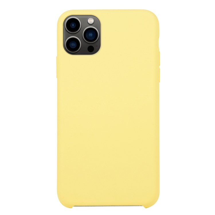

For iPhone 13 Pro Solid Silicone Phone Case (Yellow)