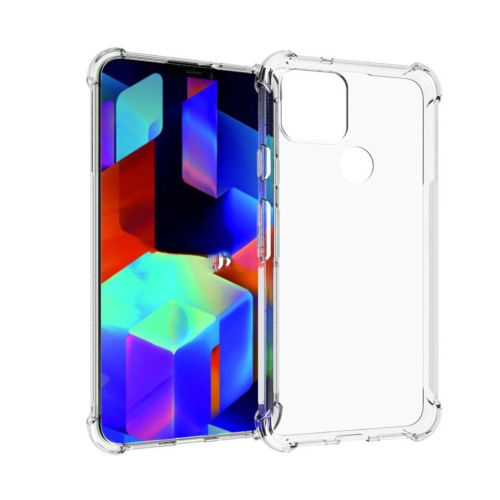 

For Google Pixel 5 Shockproof Non-slip Thickening TPU Phone Case(Transparent)